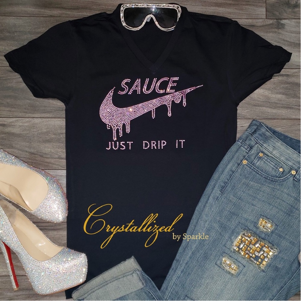 Just Drip It Rhinestone Tee
